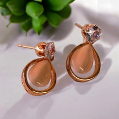 exclusive oval shape stone stud