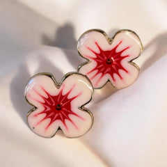 Set of 4 premium stainless steel silver + rose gold earrings + exclusive free gift + free shipping